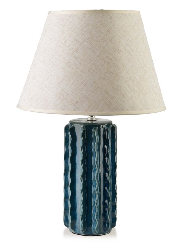 Lampa stołowa ceramiczna Mondex LETI 11,5x30x45 cm szara 1 szt.