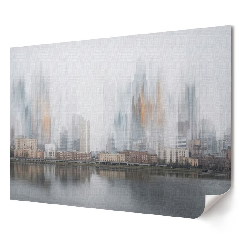 Plakat canvas Wallfluent Format A4 Miasto zamglone Artysta Leona 1 szt.