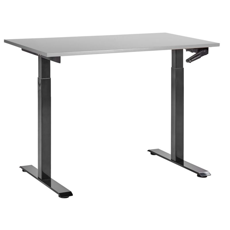 Biurko regulowane manualnie Destines Szary/ czarny 120 cm 72 cm 1 szt.