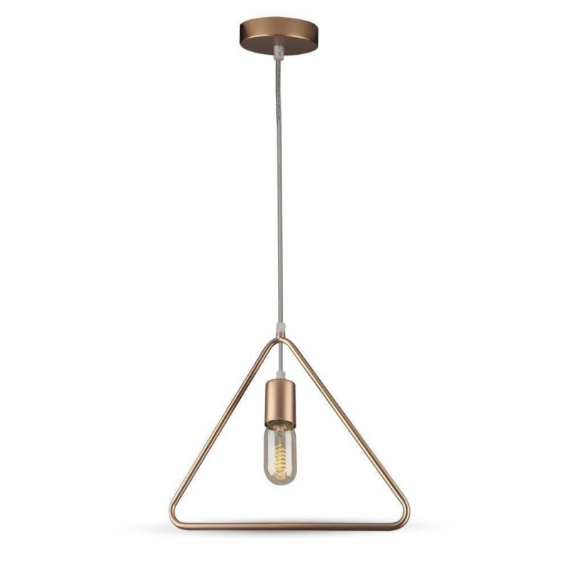 Lampa wisząca V-TAC Vt-7321-Cg mosiężno-złota wym: 135 x 32 x 32 cm 1xE27 x 1 szt.