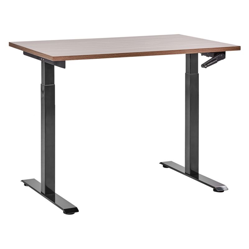 Biurko regulowane manualnie Destines Brązowy/ czarny 120 cm 72 cm 1 szt.