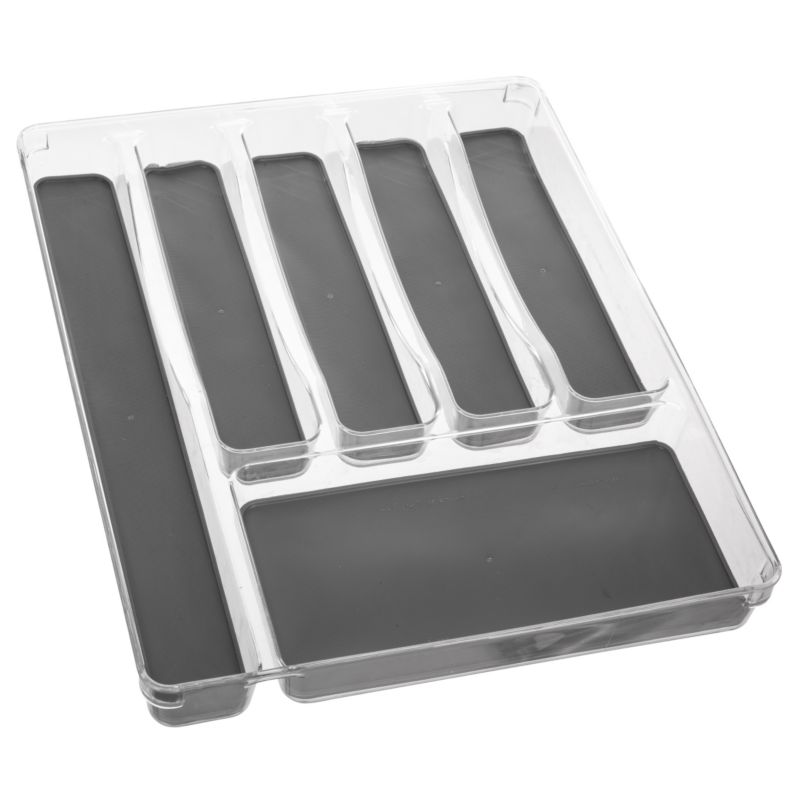Organizer na sztućce do szuflady 5Five Simply Smart szary 40x32cm 1 szt.