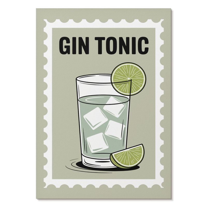Plakat na Płótnie Tulup 42x59,4 cm (A2) Gin Tonic Do kuchni, salonu, biura 1 szt.