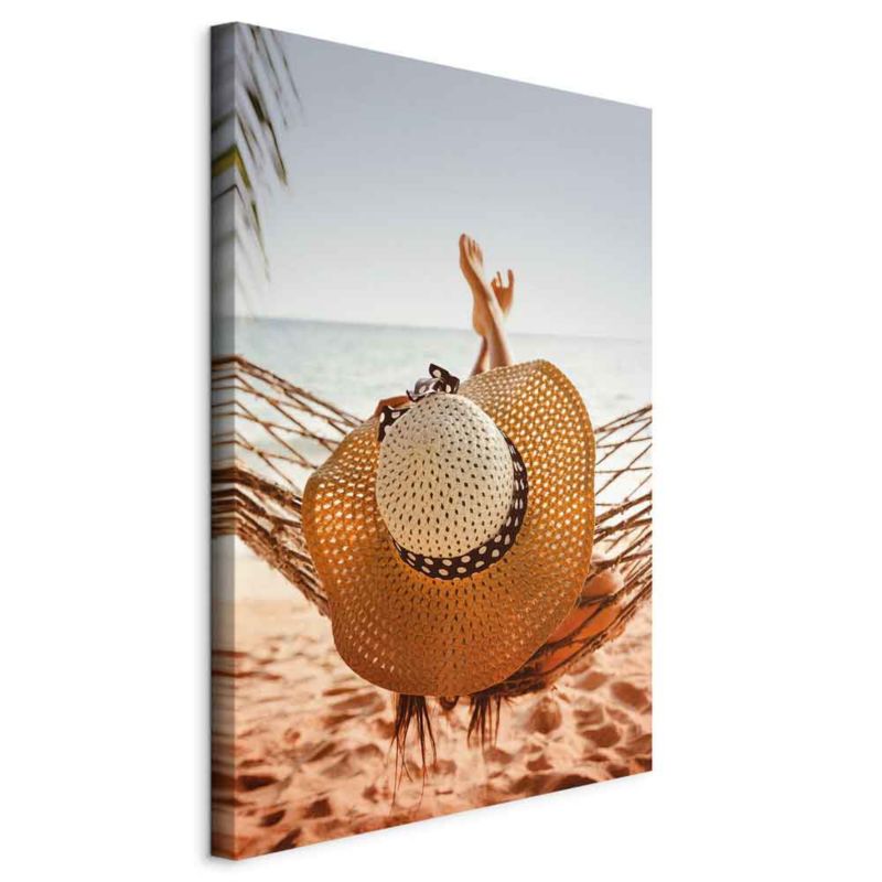 Obraz Artgeist Plażowy hamak 80 x 120 cm flizelina 1 szt