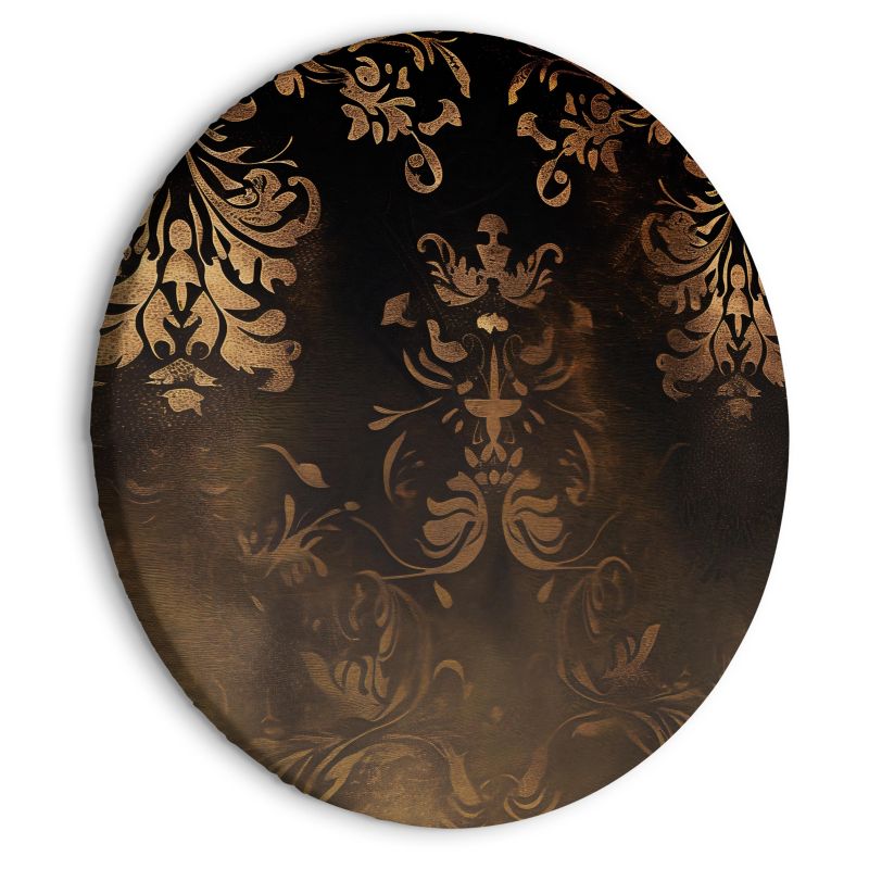 Obraz owalny Artgeist Ornamenty barokowe 60 x 60 cm płótno włoskie 1 szt
