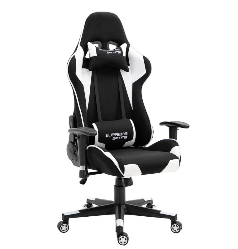 Fotel EXTREME gamingowy PlayMaker czarno-biały odchylany 1 szt.