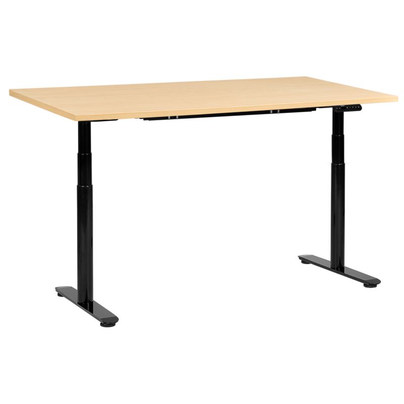 Biurko regulowane elektrycznie Destinas Czarny/ jasny brąz 160 cm 72 cm 1 szt.