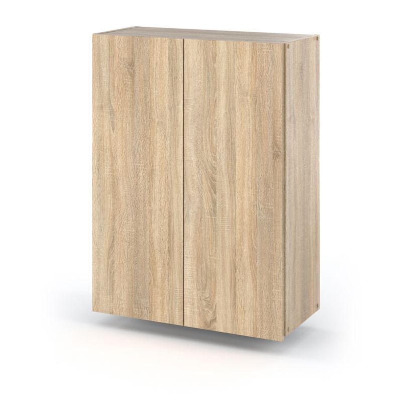 Szafka Łazienkowa Hurtownia-Mebli Wisząca Półek 2 Szafka łazienkowa wisząca 2DW60 60cm Dąb Sonoma Dąb Sonoma 60x30x80 cm 1