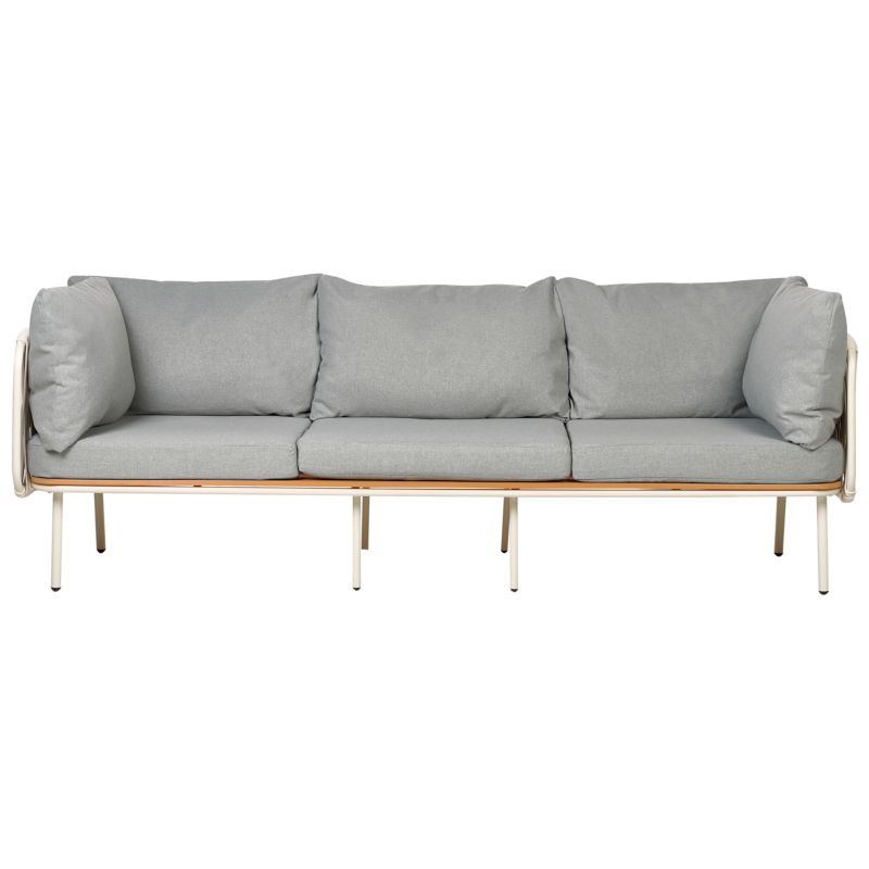 Sofa ogrodowa dla 3 osób Senise Metal Szary 1 szt.