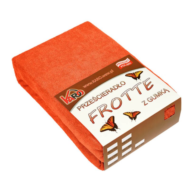 Prześcieradło frotte z gumką KARO 200x220 ugier 1 szt.