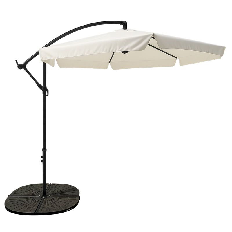 Parasol ogrodowy z boczkami na wysięgniku 3m duży Black Forest beżowy 1szt