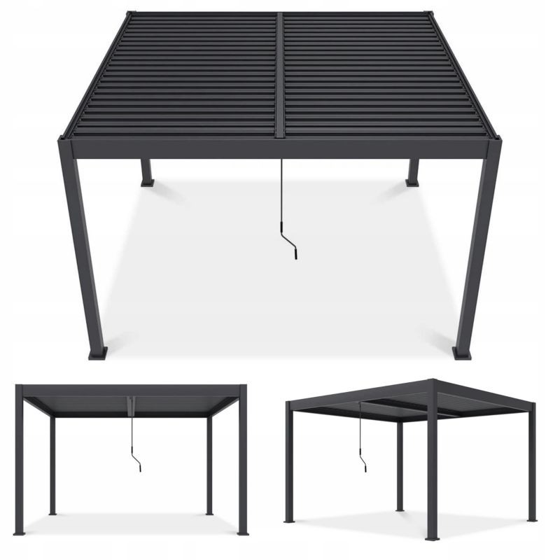 Pergola Aluminiowa Tarasowa Aluminium ELEGANCE DUO 3,6x4 Gutroof antracyt 1 szt