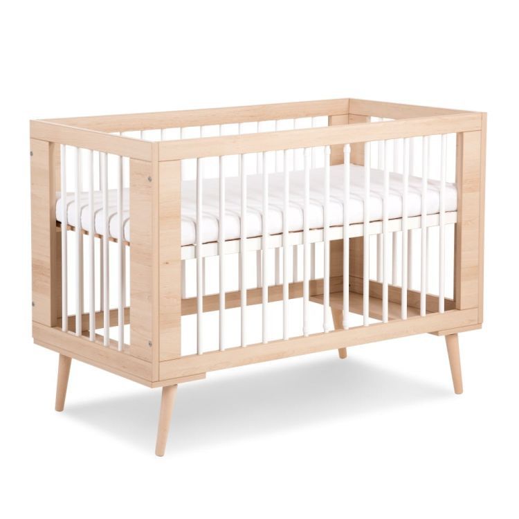Łóżeczko Little Sky dziecięce SOFIE 120x60 buk/białe 1 szt