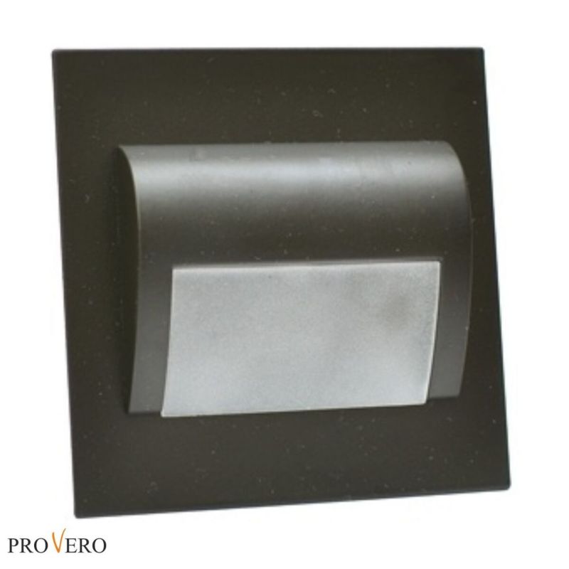 Oprawa oświetleniowa schodowa IdeaLED Decorus czarna LED 1.2W 6500K 100lm IP20 wym: 2,8 x 7,3 x 7,3 cm kwadratowa - 1 szt.
