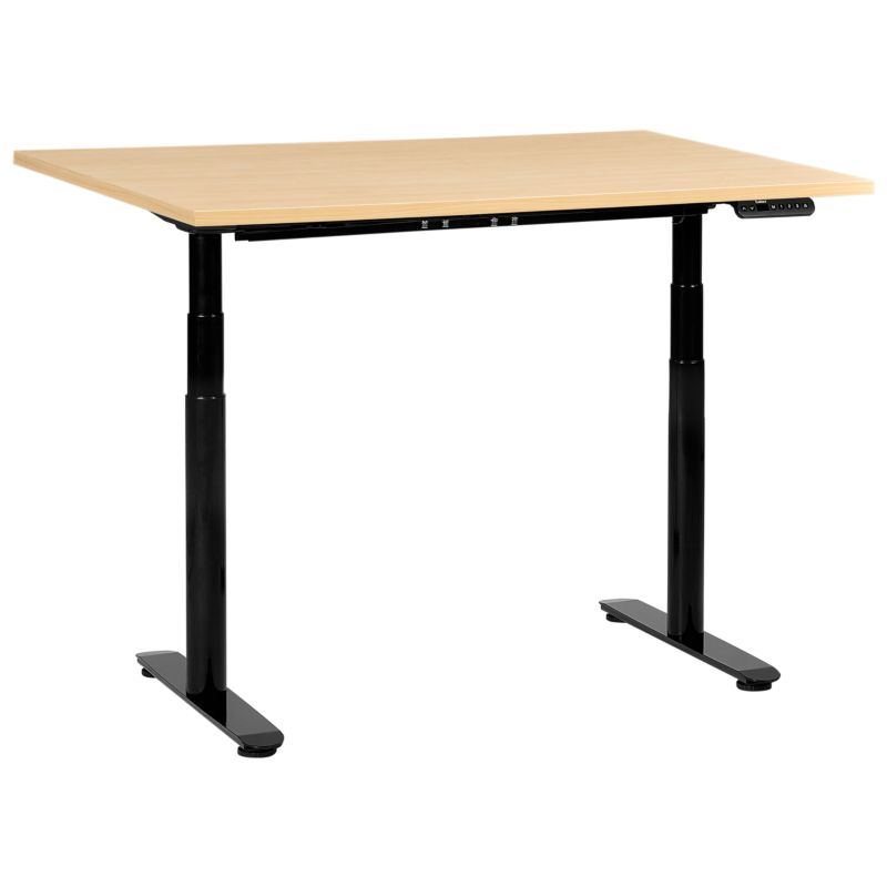 Biurko regulowane elektrycznie Destinas Czarny/ jasny brąz 120 cm 72 cm 1 szt.