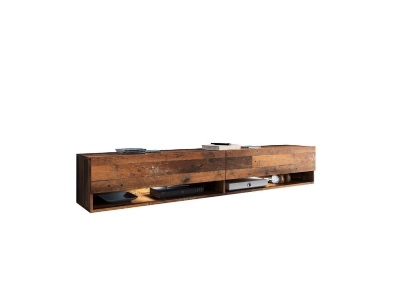 Szafka RTV MINIO go for it ANNE 180 cm oldwood z oświetleniem LED 1 szt.