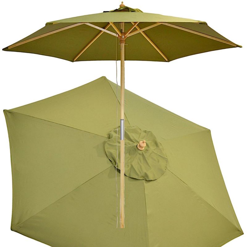 Parasol Progarden ogrodowy drewniany 250cm składany zielony 1 szt.
