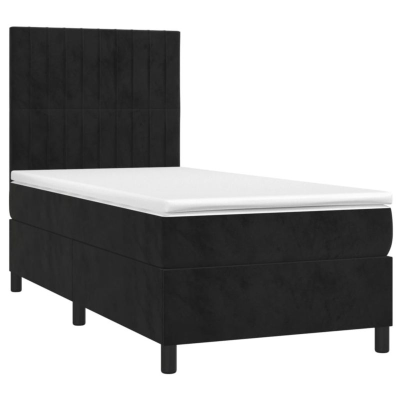 Łóżko kontynentalne WaszeMeble 90x190 cm czarny WM-3136217 1 szt.