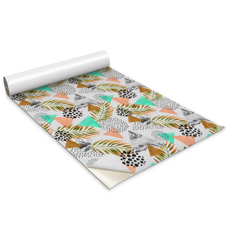 Okleina Na Szafki Kuchenne Wallfluent 100x50 cm Kompozycja liści Okleina Do Mebli DIY 1 rol.