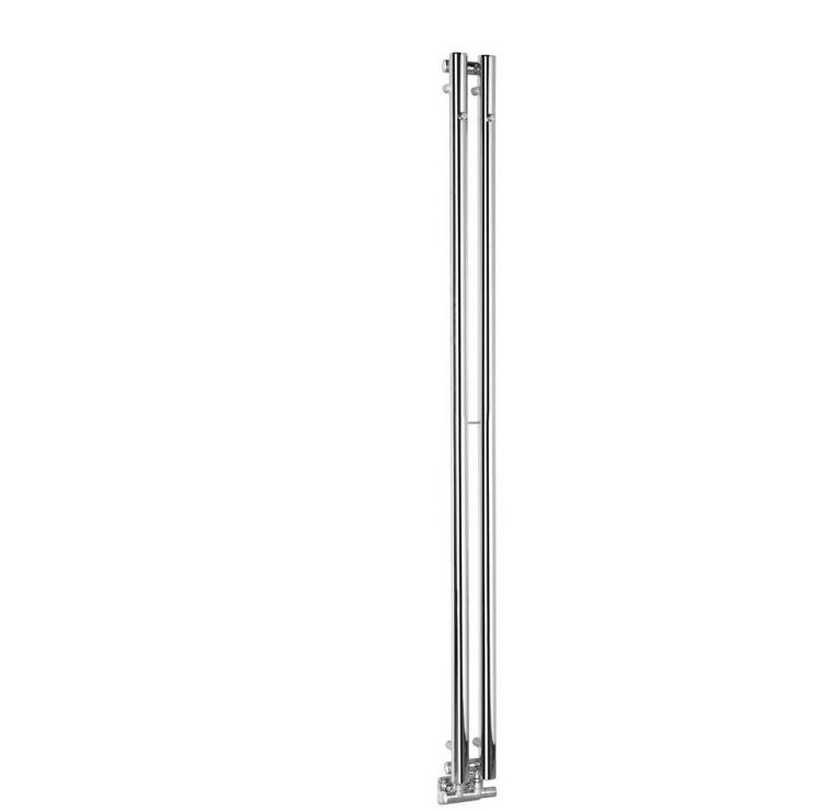 Grzejnik łazienkowy Sapho Pilon chrom 180x12,2 cm, 232W, 2 wieszaki, 1 szt.