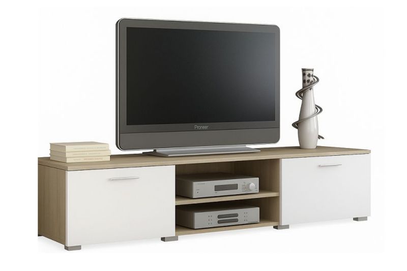 Szafka RTV Kobi RONI 150 cm - Dąb Sonoma / Biały 1 szt.