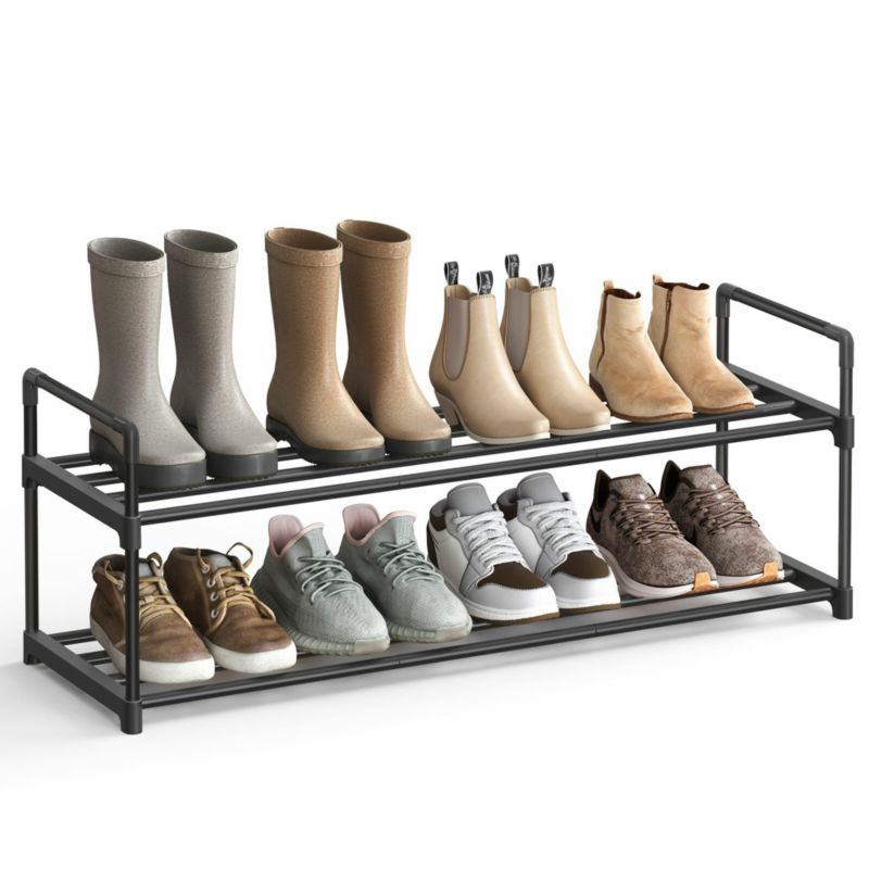 Regał na buty VASAGLE Songmics metalowy 2-poziomowy 92x30x33 cm 1 szt.