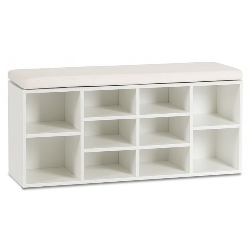 Szafka Mebel Elite AXEL na Buty z Siedziskiem Ławka 104cm Do Przedpokoju Biała 1 szt