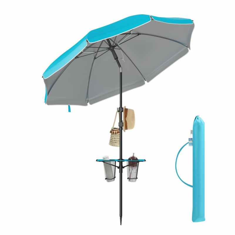 Parasol ogrodowy Songmics 160 x 206 cm niebieski 1 szt.
