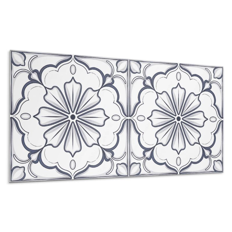 Panel samoprzylepny Wallfluent 100x50 cm Wzór florystyczny na płytce 1 szt.