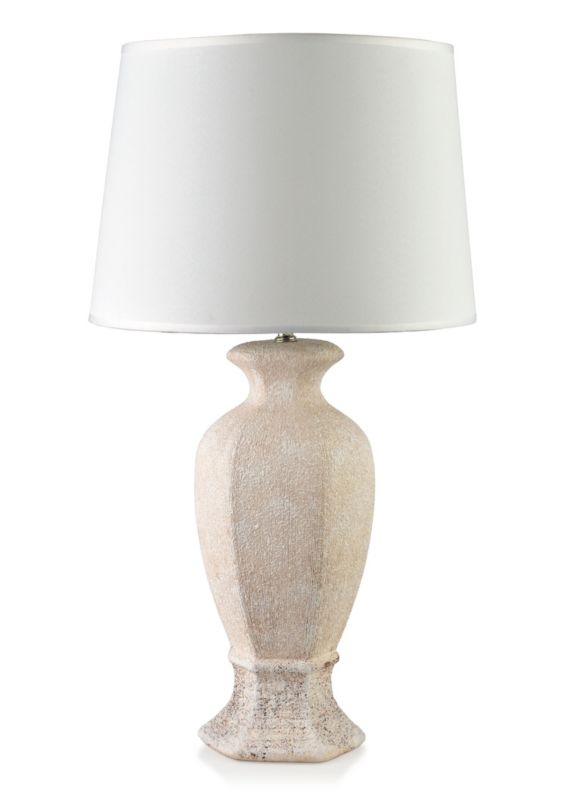 Lampa stołowa ceramiczna MONDEX LETI 16x33x59 cm szara 1 szt.