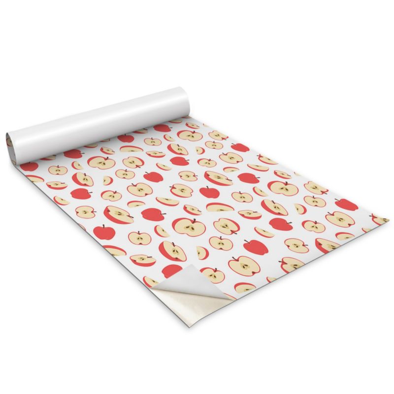Okleina Na Szafki Kuchenne Wallfluent 100x50 cm Jabłka kreskówkowe Okleina Do Mebli DIY 1 rol.