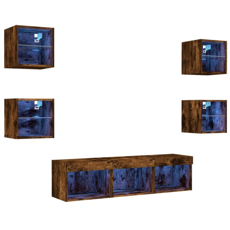 Szafka rtv vidaxl 3216587 brąz 4 szt