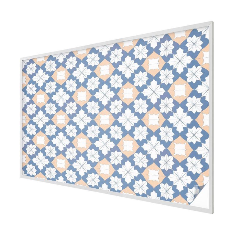 Folia Witrażowa Wallfluent 200x146 cm Naklejka na Szybę Geometryczne kwiaty w świeżych kolorach 1 rol.