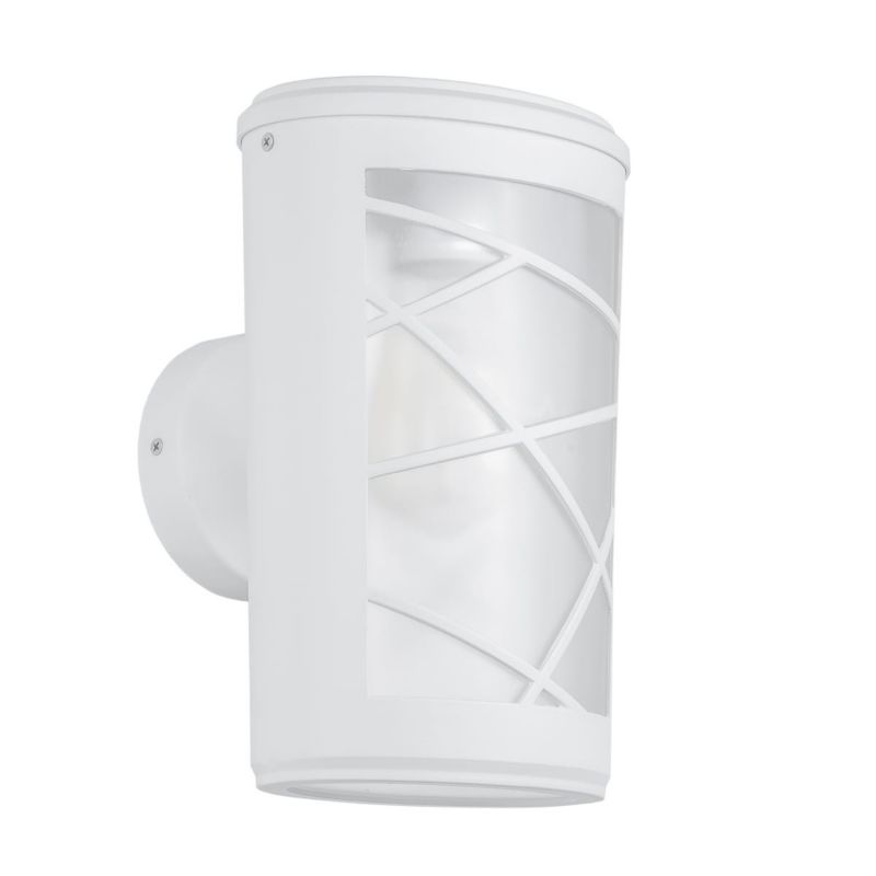 Kinkiet ścienny zewnętrzny Italux Paco biały transparentny 1 x E27 x 60W IP44 wym: 36,8 x 18,5 x 17,5 cm - 1 szt.