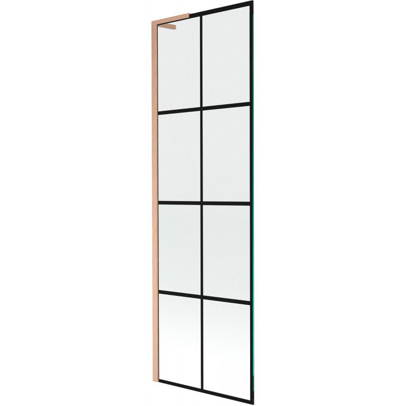 Parawan nawannowy stały Mexen Next L czarny miedź 60 x 150 cm 1 szt.