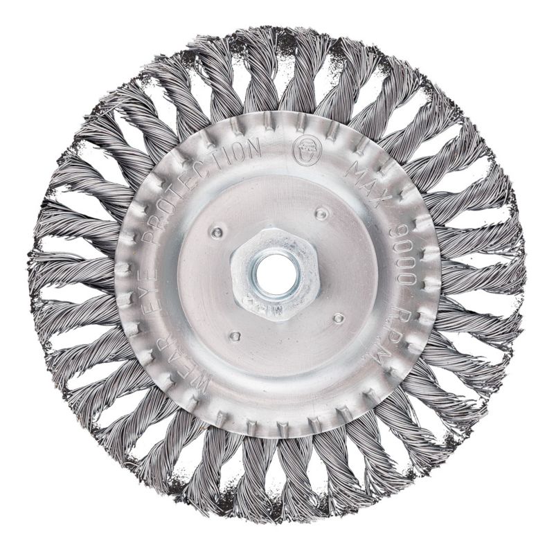Szczotka druciana tarczowa GRAPHITE 150 mm, drut skręcony, stalowy, M14 1 szt