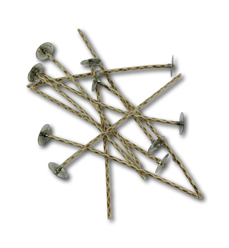 Knot Bawełniany EDANTI 6/30 z Blaszką 10cm do Świec Woskowych 10szt