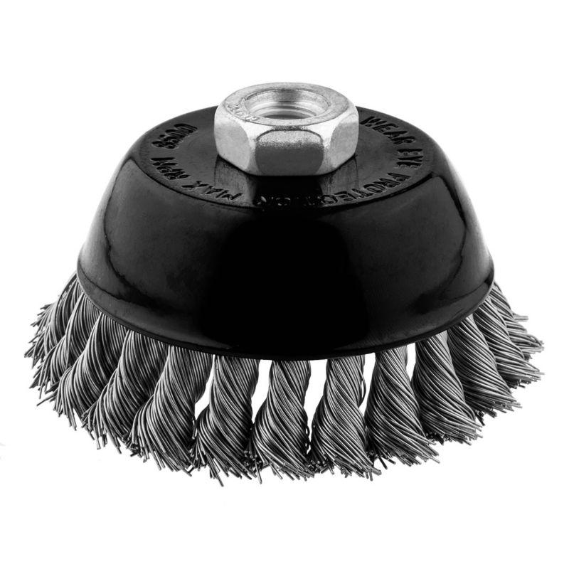 Szczotka druciana doczołowa NEO TOOLS 100 mm, drut skręcony, INOX, M14 1 szt