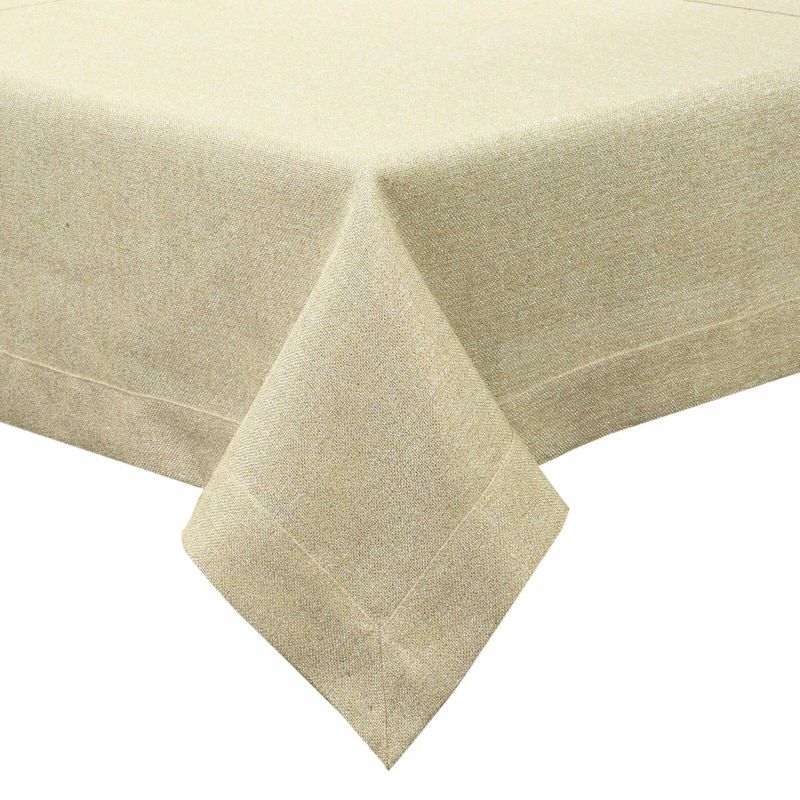 Obrus STELLA 1 Eurofirany złoty z dodatkiem bawełny 145 x 240 cm 1 szt.