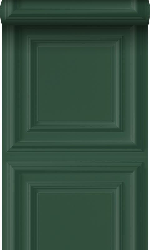 tapeta flizelinowa z ekoteksturą Origin Wallcoverings panele ścienne ciemnej zieleni 53 cm x 10.05 m - 1 rol.