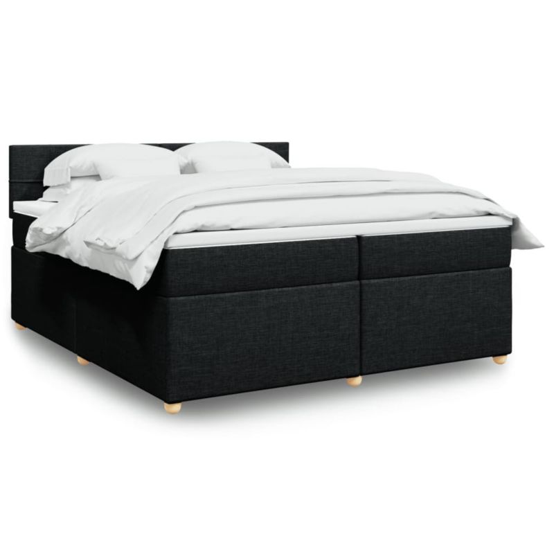 Łóżko kontynentalne WaszeMeble 200x200 cm czarne WM-3289089 1 szt.