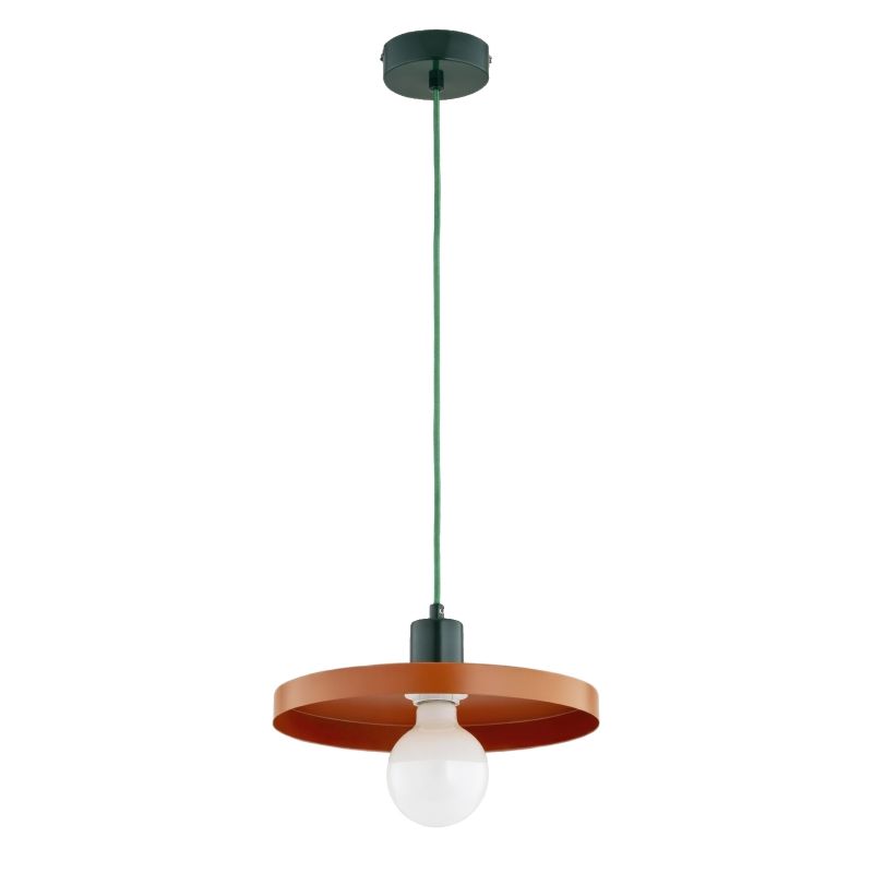 Lampa wisząca płaski talerz Alfa LITO żółto-pomarańczowa 1xE27x15W IP20 wym:80x30x30cm - 1 szt.