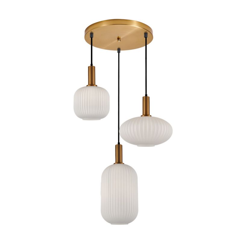 Lampa wisząca Italux DELLA złota 3xE27x40W wym:145x54x54cm IP20 -1 szt.