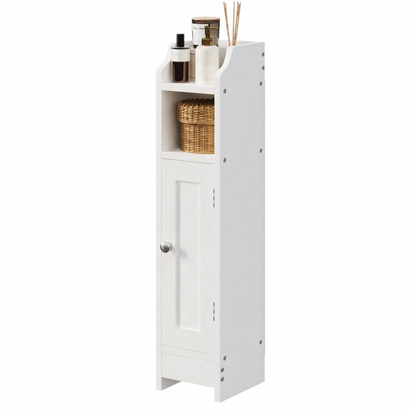 Szafka Rebiko łazienkowa słupek drzwi biała wysoka 4 półki nowoczesna loft 80 cm 1 szt.
