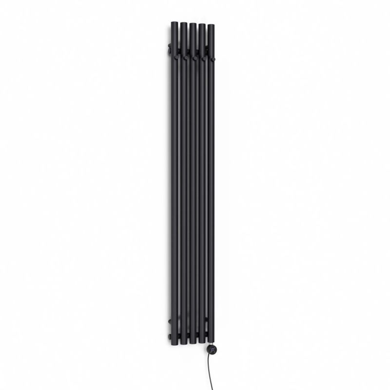 Grzejnik elektryczny Oltens Stang 180x26cm 600W czarny mat z podłączeniem E8, 1 szt.