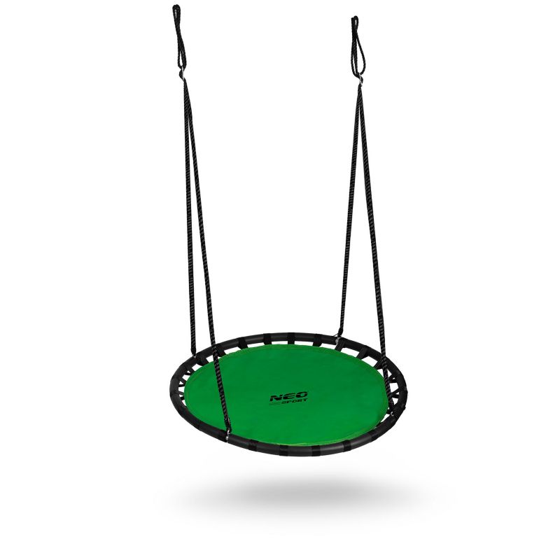 Huśtawka ogrodowa Neo-Sport Swingo bocianie gniazdo fotel wiszący bujany 120 cm zielona 1 szt.