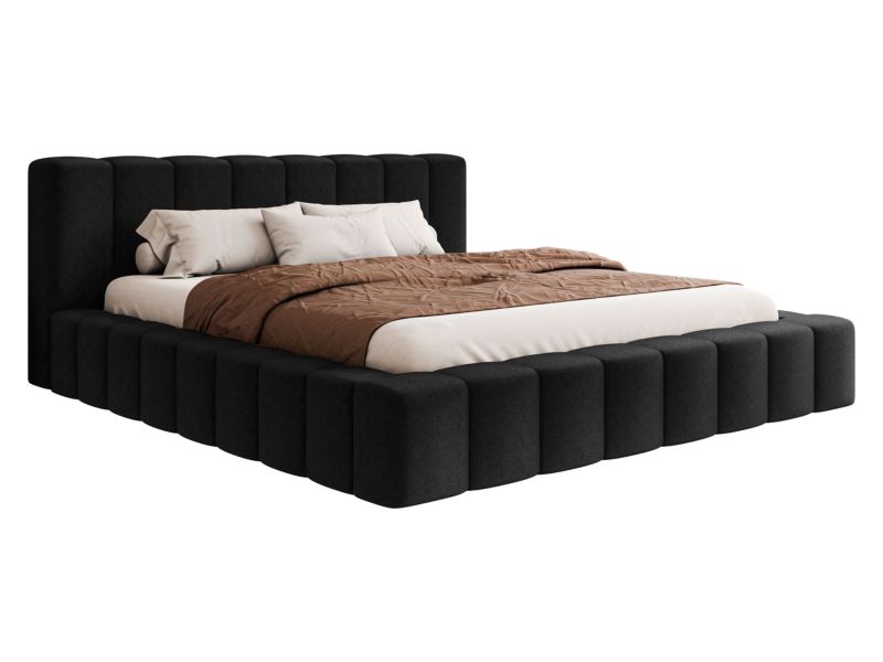 Łóżko tapicerowane MIRJAN 24 Makira 160x200 czarny 1 szt.