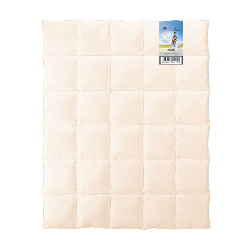 Kołdra AMZ Mr. Pillow puch 220x200 cm Całoroczna Kremowy 1 szt.