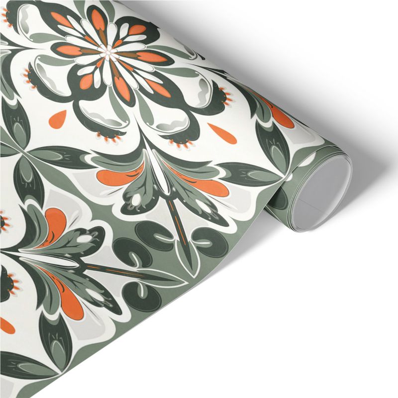 Folia Meblowa Tulup 75x150 cm Kwiatowa symetria Do Sypialni I Garderoby 1 rol.