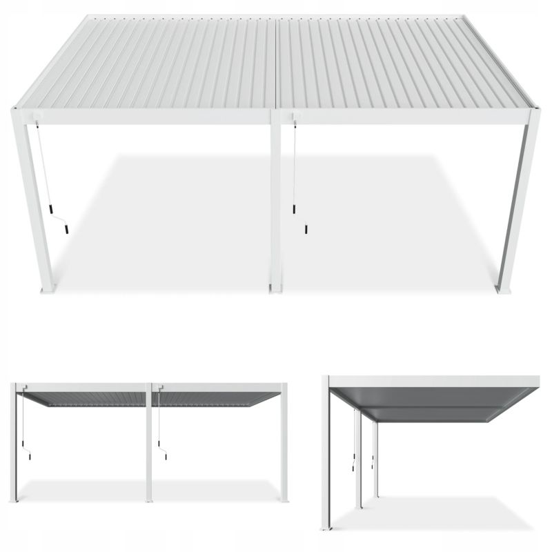 Pergola Aluminiowa Przyścienna Aluminium DELUXE Wall 3,6x6 biała Gutroof 1 szt